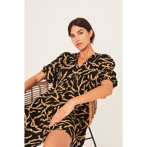 ba&sh paris french girl constance vines mini dress black noir boho feminine 6